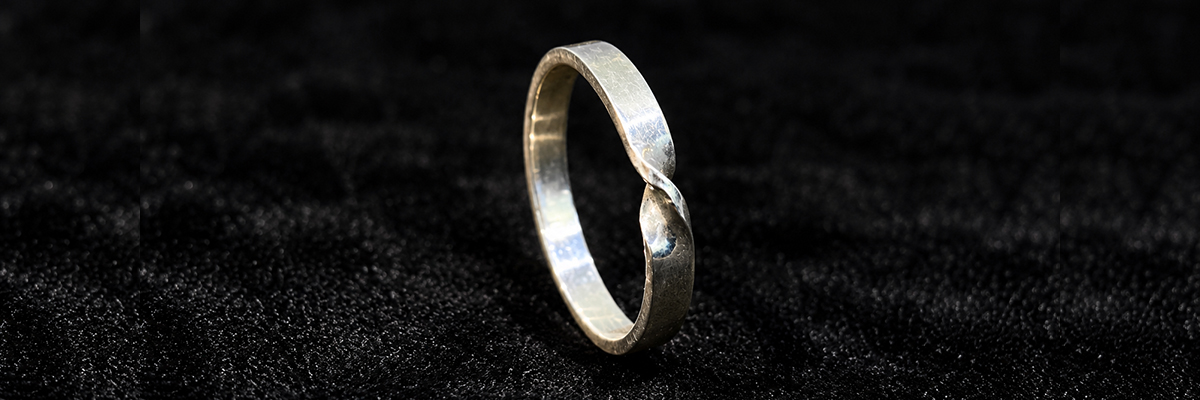 Twisted silver ring
