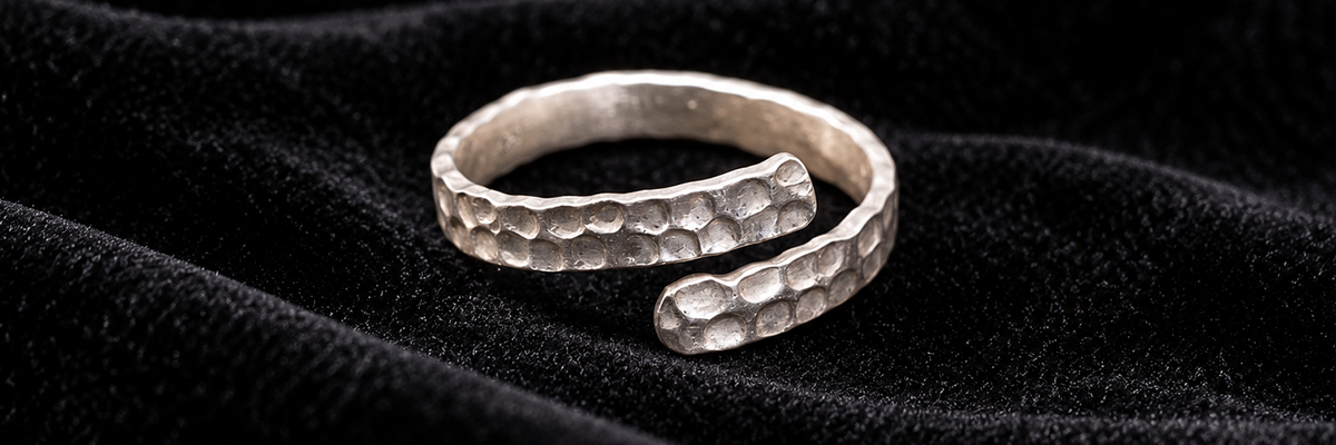 Open wrap silver ring