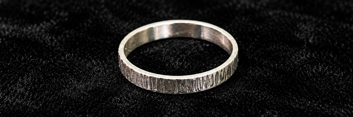 Organic shape silver ring
