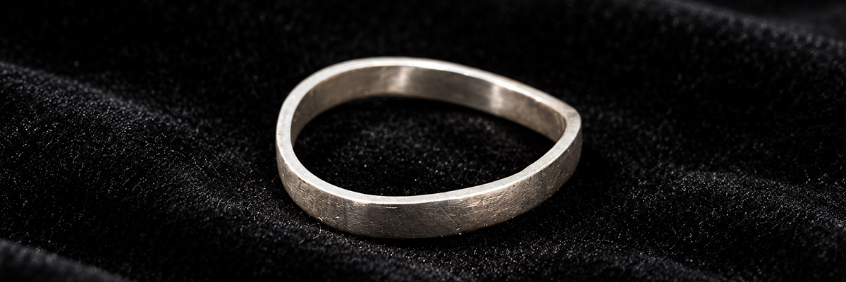 Matte finish silver ring